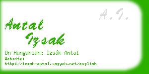 antal izsak business card