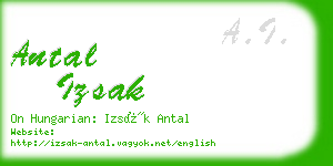 antal izsak business card